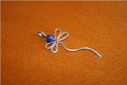 Přívěšek Vážka - Lapis Lazuli chirurgická ocel