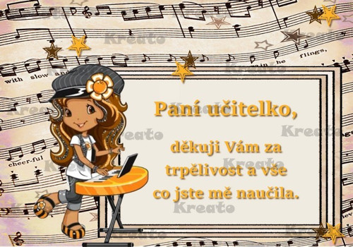 Poděkování paní učitelce - No.38