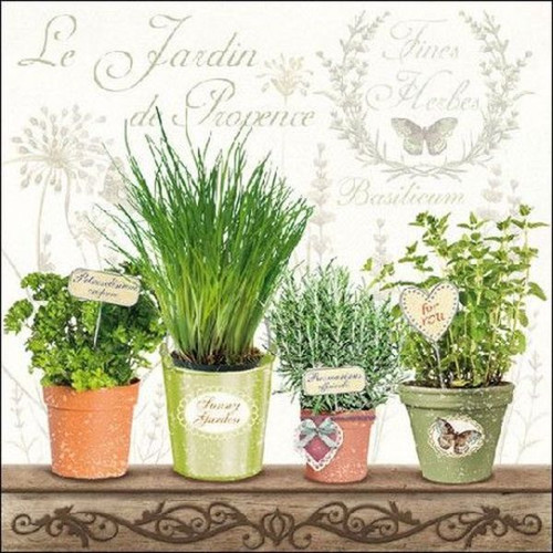 Ubrousek na decoupage Herbs, 1ks