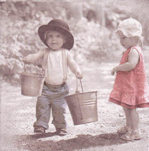 Ubrousek vintage - malý kavalír