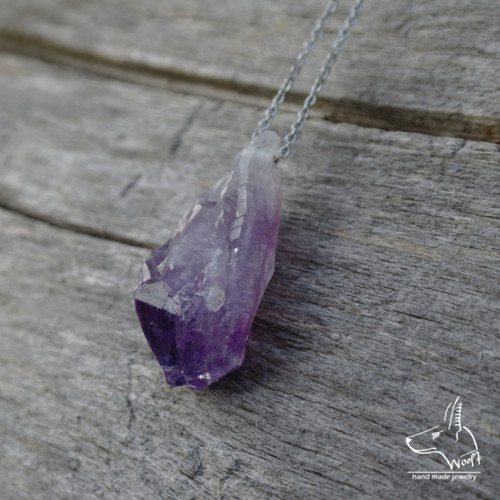 Ametystový náhrdelník - rough crystal — foto 1