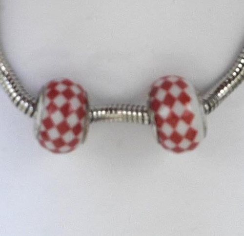 Korálek porcelánový se širokým průvlekem Ag