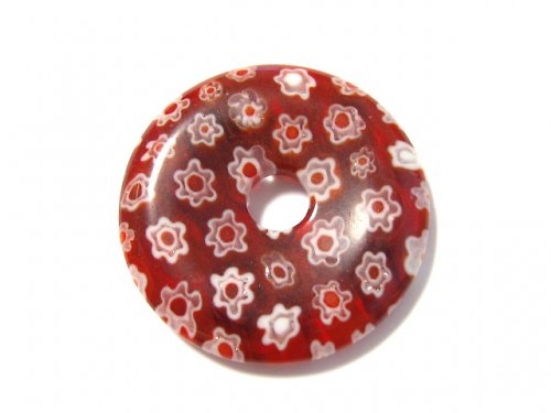 1104032/Donut rubínový, 30 mm, 1ks