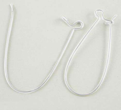 Náušnicové háčky 33x14mm (20ks=10párů) - stříbro