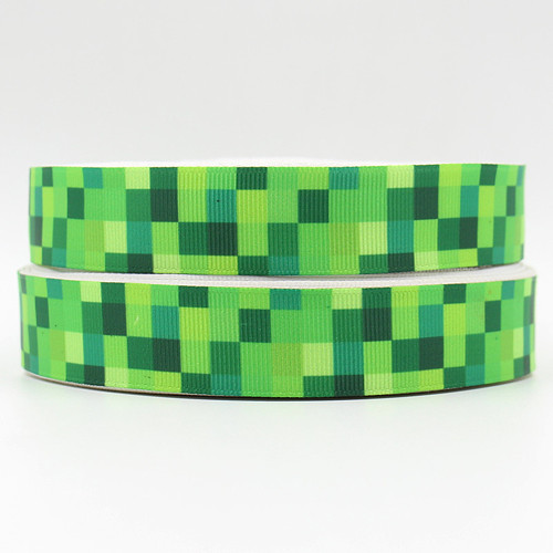 Stuha rypsová š.22 mm: Minecraft Squares