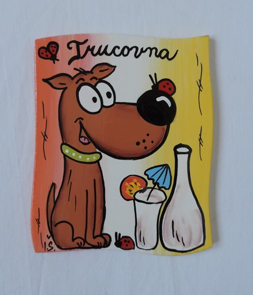 Cedulka na dveře pes-trucovna