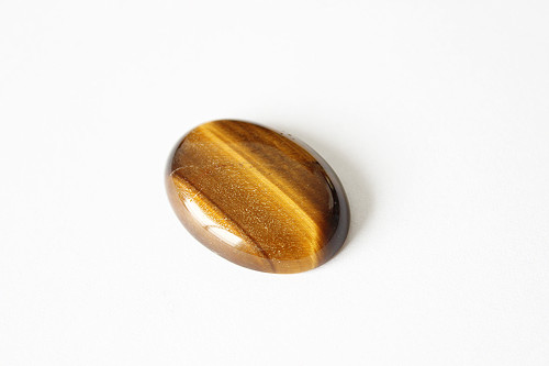 Tygří oko - kabošon - 22x30 mm — foto 1