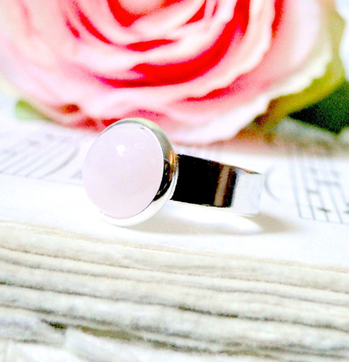 Elegant Rose Quartz Ring / Prsteň s ruženínom