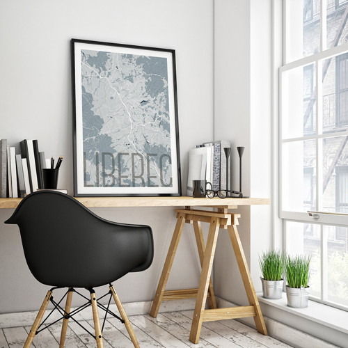 LIBEREC, 50x70cm, elegantní, světle modrý — foto 1