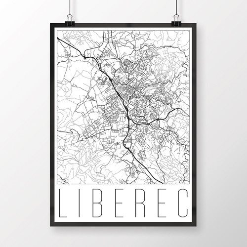 LIBEREC, 50x70cm, moderní, bílý