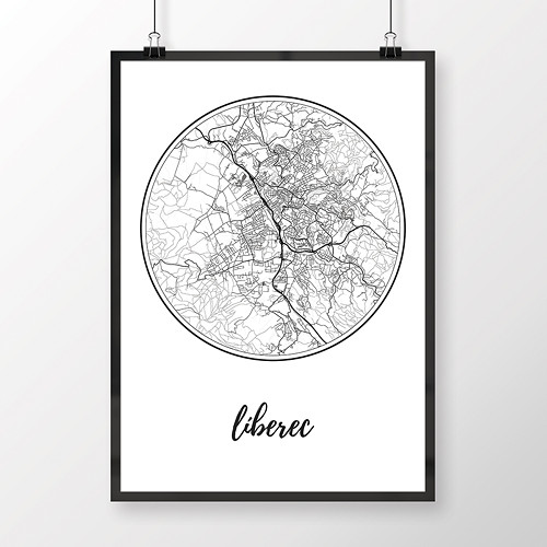 LIBEREC, 50x70cm, kulatý, bílý — foto 1