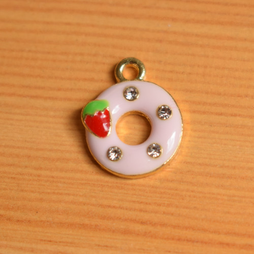 Donut - zlato - 14 x 17mm