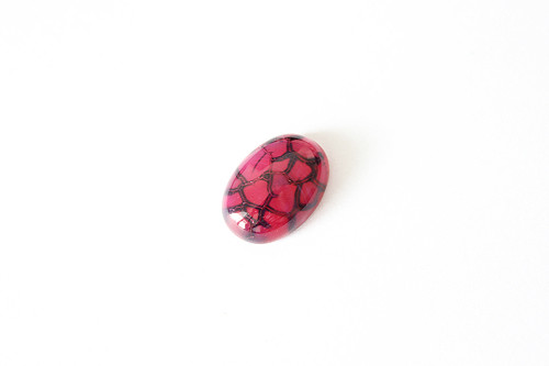 Dračí achát - kabošon - 13x18 mm — foto 1