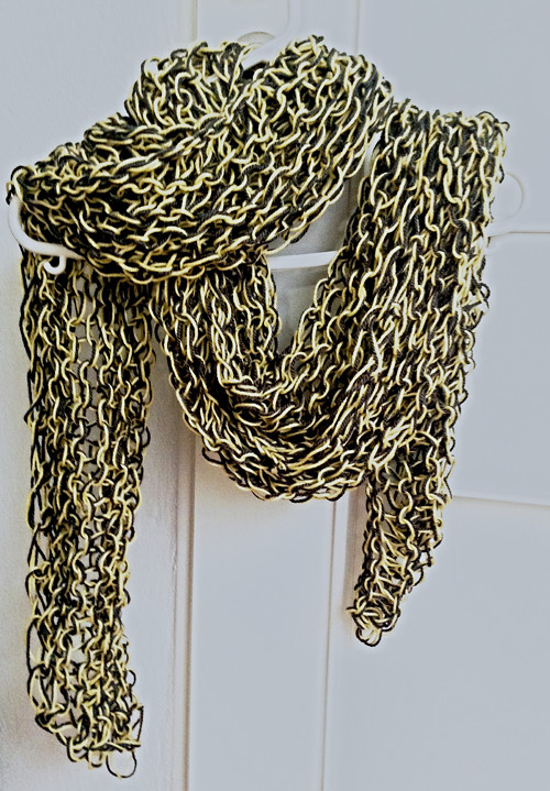 Pletená šála velká oka — foto 1