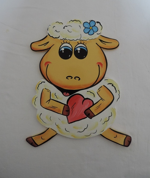 Dekorace na zeď-ovečka