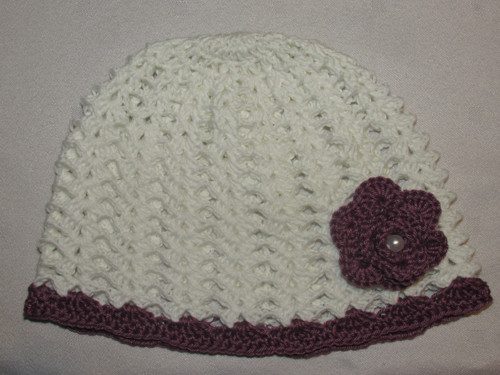 Letní háčkovaná čepka pro slečnu 47-50 cm (3 roky)