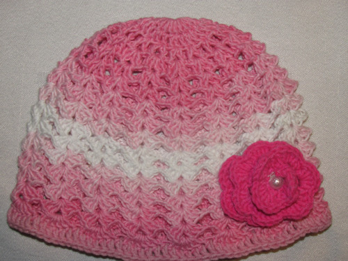 Letní háčkovaná čepička 40-45 cm