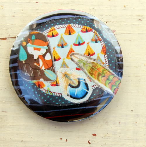 MAGNETEK VELKÝ 6 cm indiánský