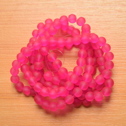 Zmrzlé skleněné kuličky - 6mm