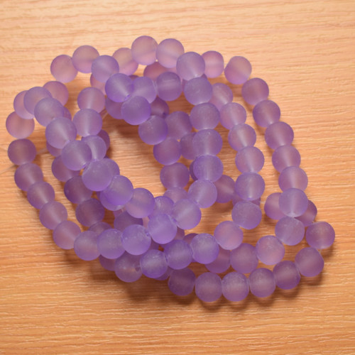 Zmrzlé skleněné kuličky - 8mm