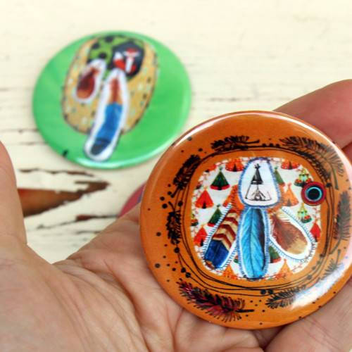 MAGNETEK VELKÝ 6 cm indiánský