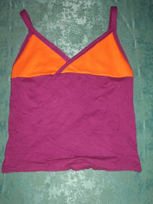 Fialovo-oranžové tílko — foto 1