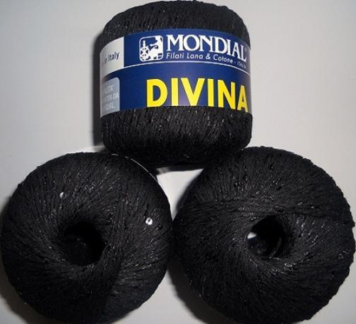 Divina (Mondial) - černá 125 m/50 g