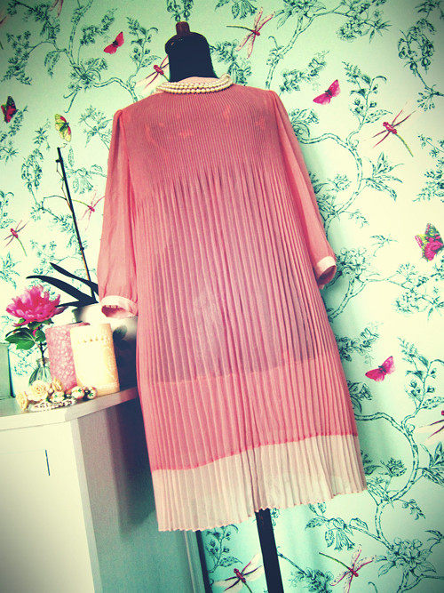 Šaty powder pink&plisé — foto 1