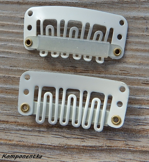 Sponky do vlasů krémová 32x16mm 2kusy