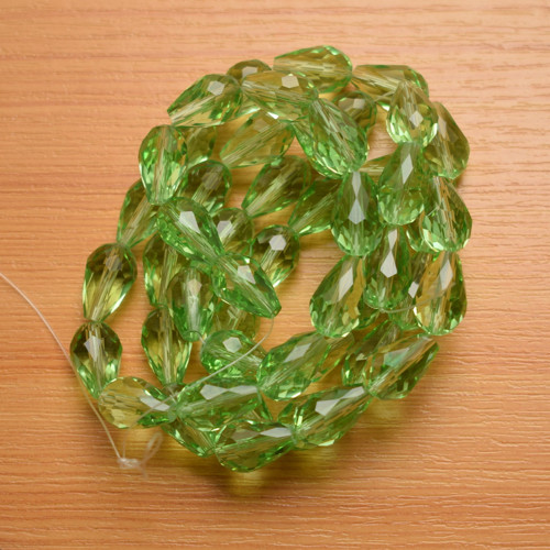 Broušené korálky - kapka - 15x10 mm - 5 ks