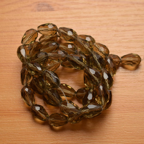 Broušené korálky - kapka - 15x10 mm - 5 ks