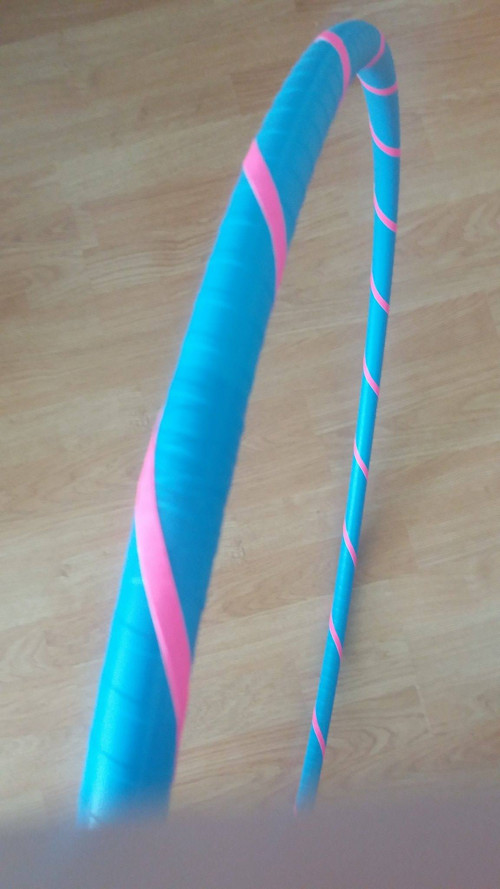 Obruč na hooping modro-růžová 75 cm SLEVA! — foto 1