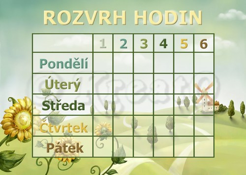 Rozvrh hodin - No.3