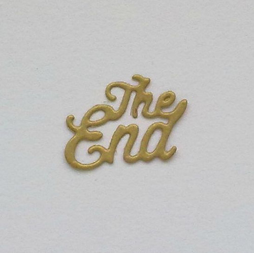 Nápis - The End (zlatá matná)