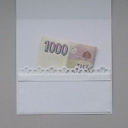 Kapsa na finanční obnos do čtvercového přání