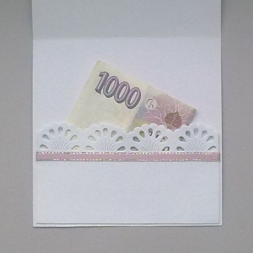 Kapsa na finanční obnos do čtvercového přání