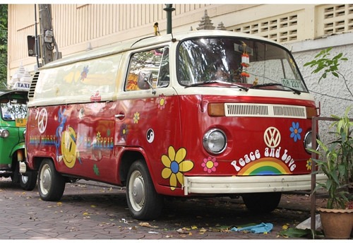 Panel 16x11cm VW Peace and Love — foto 1