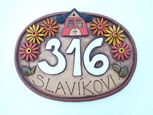 Keramická cedulka - slavíkovi — foto 1