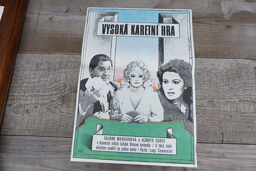 Vysoká karetní hra...filmový plakát A. Sládek 1977