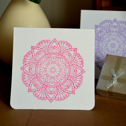 Mandala "Okno do duše", růžová P92