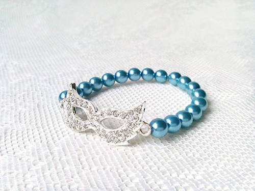 Masquerade bracelet (blue/silver)