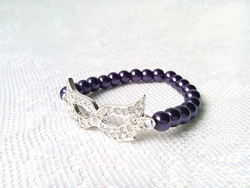 Masquerade bracelet (dark violet/silver) — foto 1