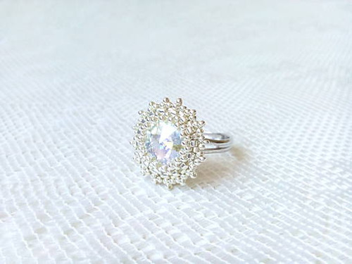 Silver Star ring (Swarovski / Rhodium)