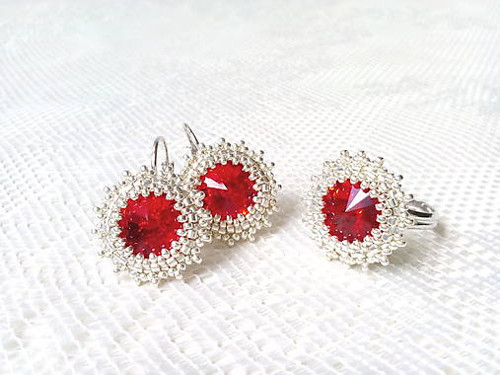 Bloody Mary set (Swarovski / Rhodium)