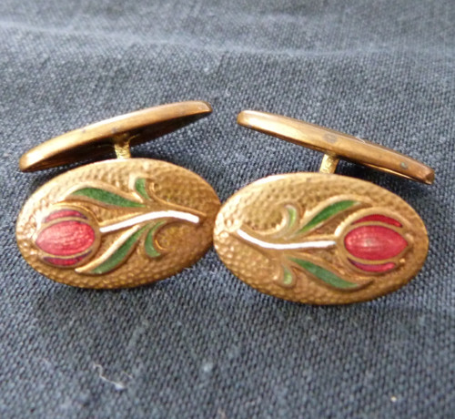 Manžetové knoflíčky cloisonne — foto 1