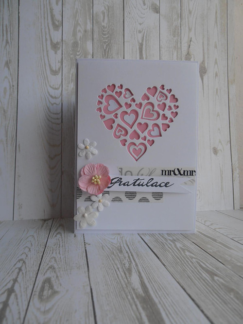 Svatební gratulace světle růžová — foto 1