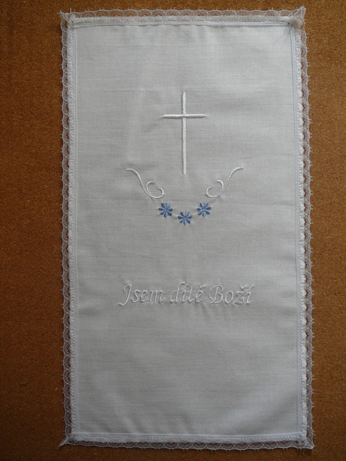 Křestní rouška bavlněná 3 — foto 1