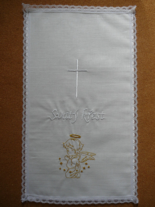 Křestní rouška bavlněná 9 — foto 1