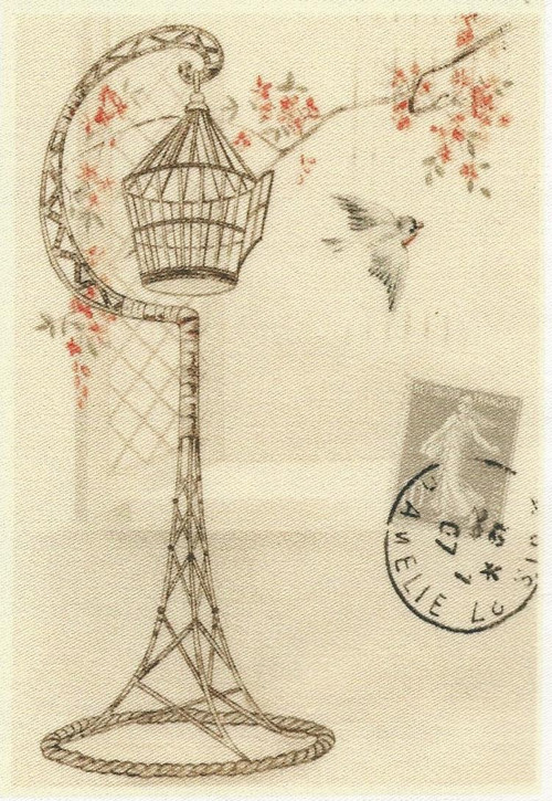 Bavlněná látka - panel 8,5 x 13 cm