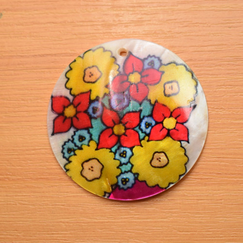 Perleťová placka 45mm - zdobená